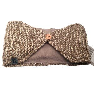 MaxLove Women's Luna Headband Cable Detail Fleece Lining Oatmeal